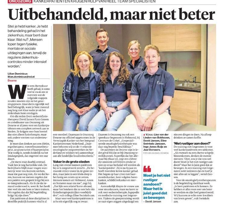 Samenwerking bij de Cirkel met Oncozorg Deurne